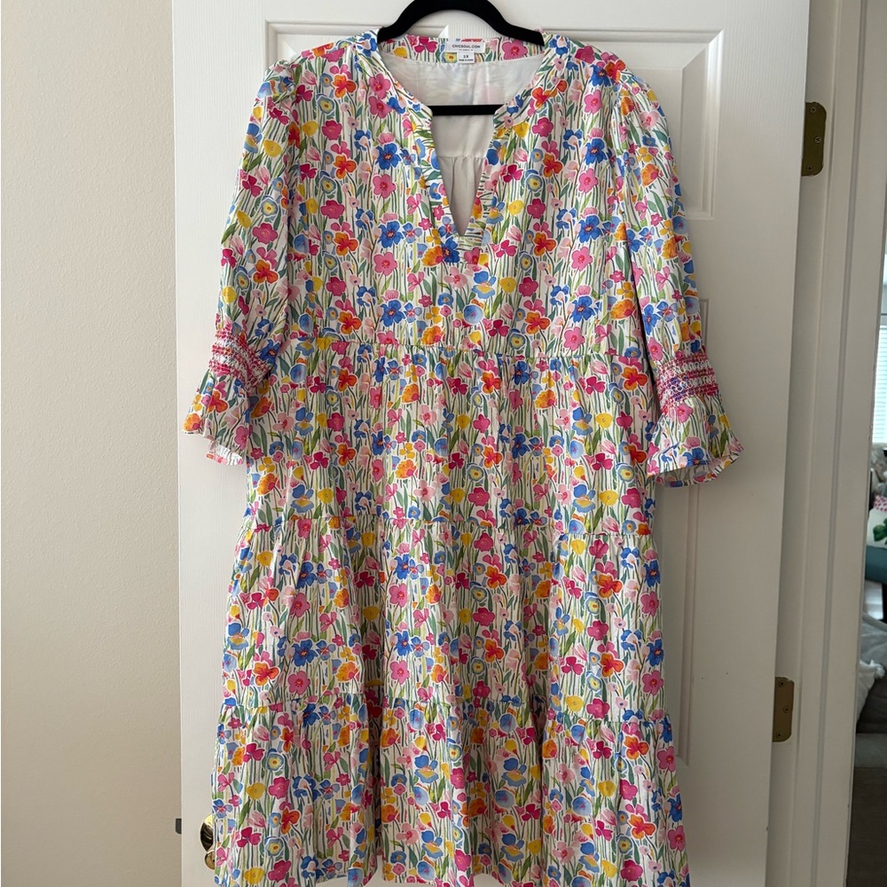 Chic Soul Floral Mini Dress - Multicolor